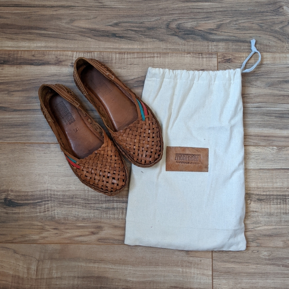 Mohinders Woven Flat Natural Leather